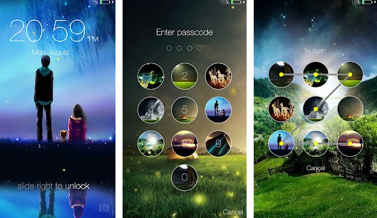 Fireflies Lockscreen for android 2020