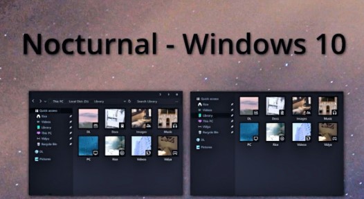 Nocturnal Windows 10 dark theme