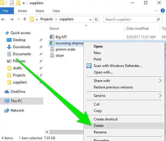 Manually Delete from Specific Folders